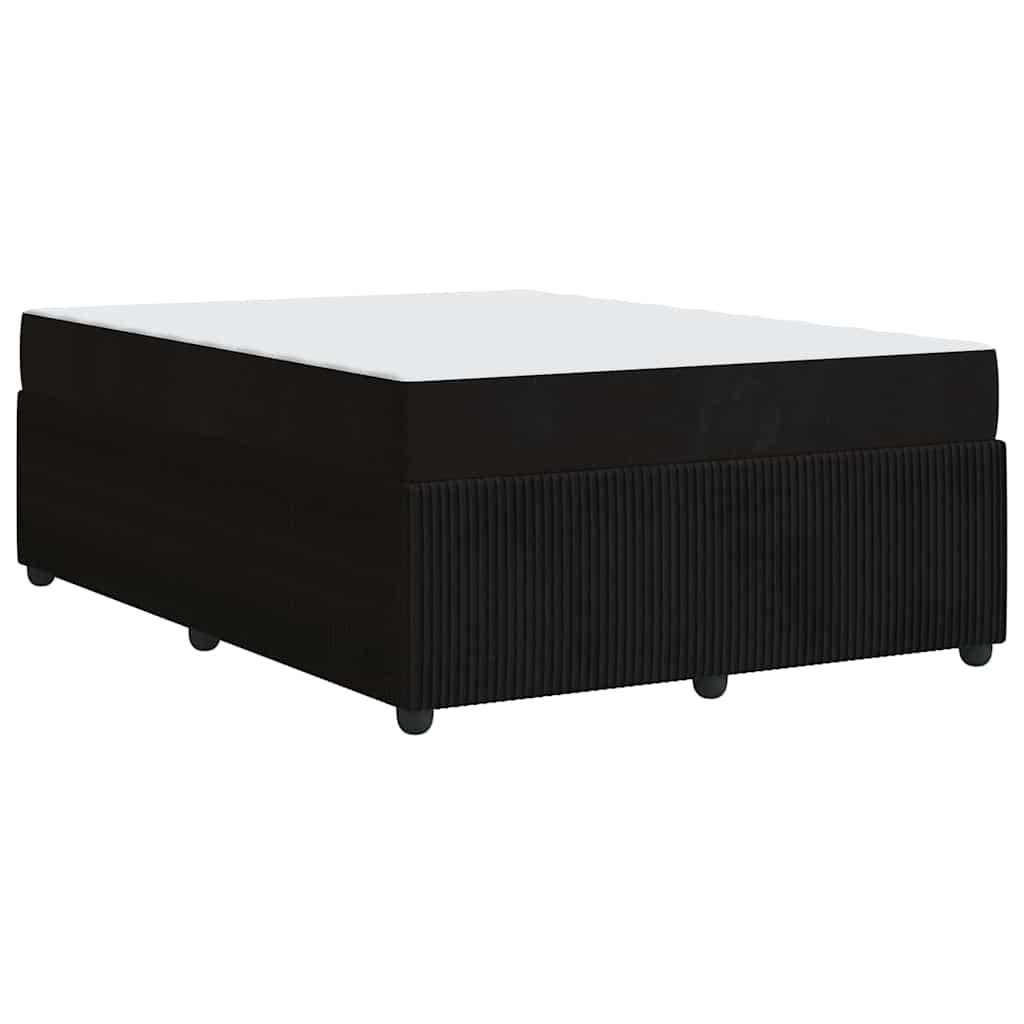 Bedframe met matras Zwart 140 x 200 cm Stof is nu te koop bij PeponiXL, paradijselijk wonen!