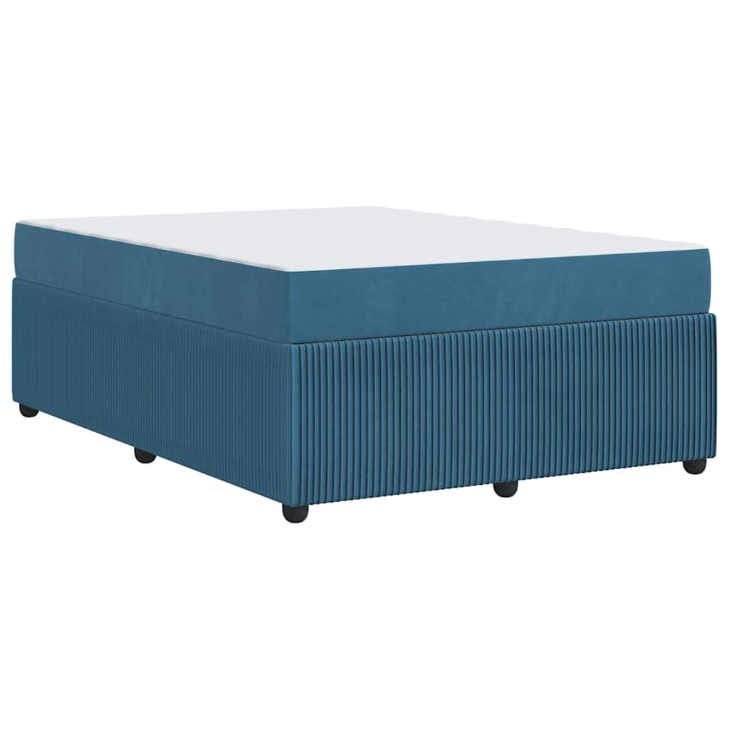 Bedframe met matras Blauw 140 x 200 cm Stof is nu te koop bij PeponiXL, paradijselijk wonen!
