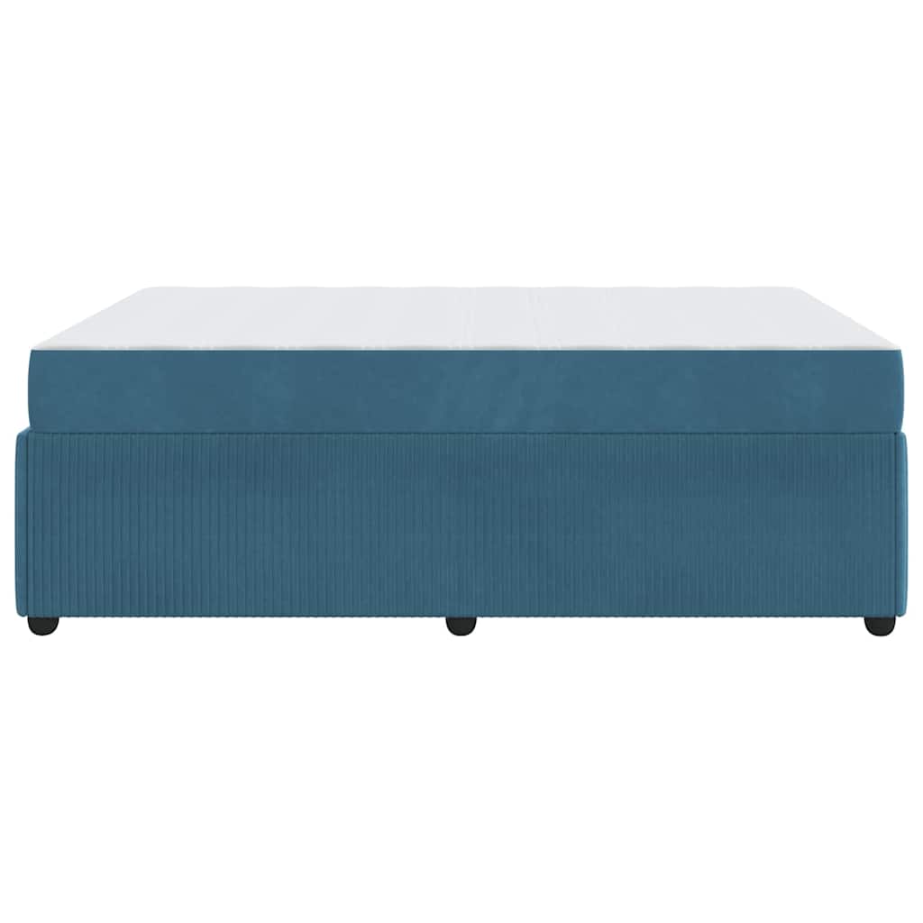 Bedframe met matras Blauw 140 x 200 cm Stof is nu te koop bij PeponiXL, paradijselijk wonen!
