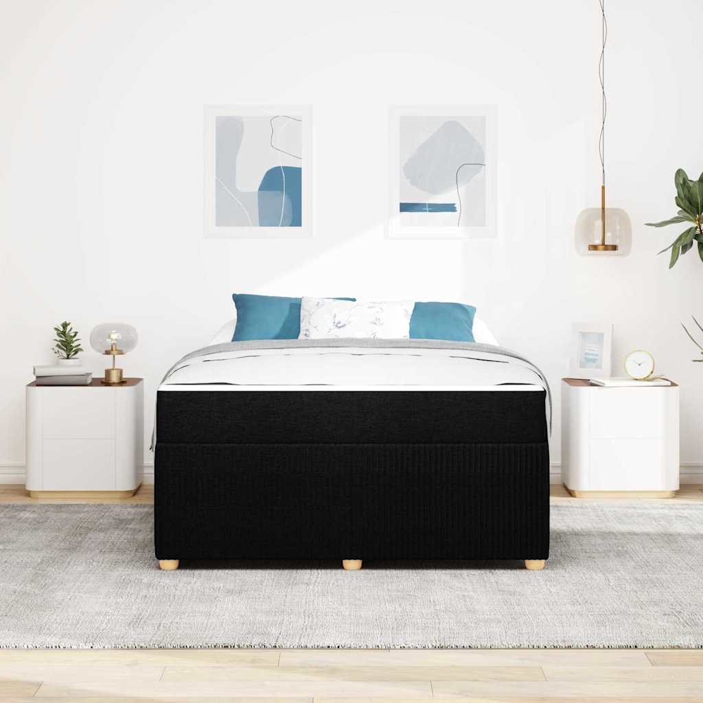 Bedframe met matras Zwart 160 x 200 cm Stof is nu te koop bij PeponiXL, paradijselijk wonen!
