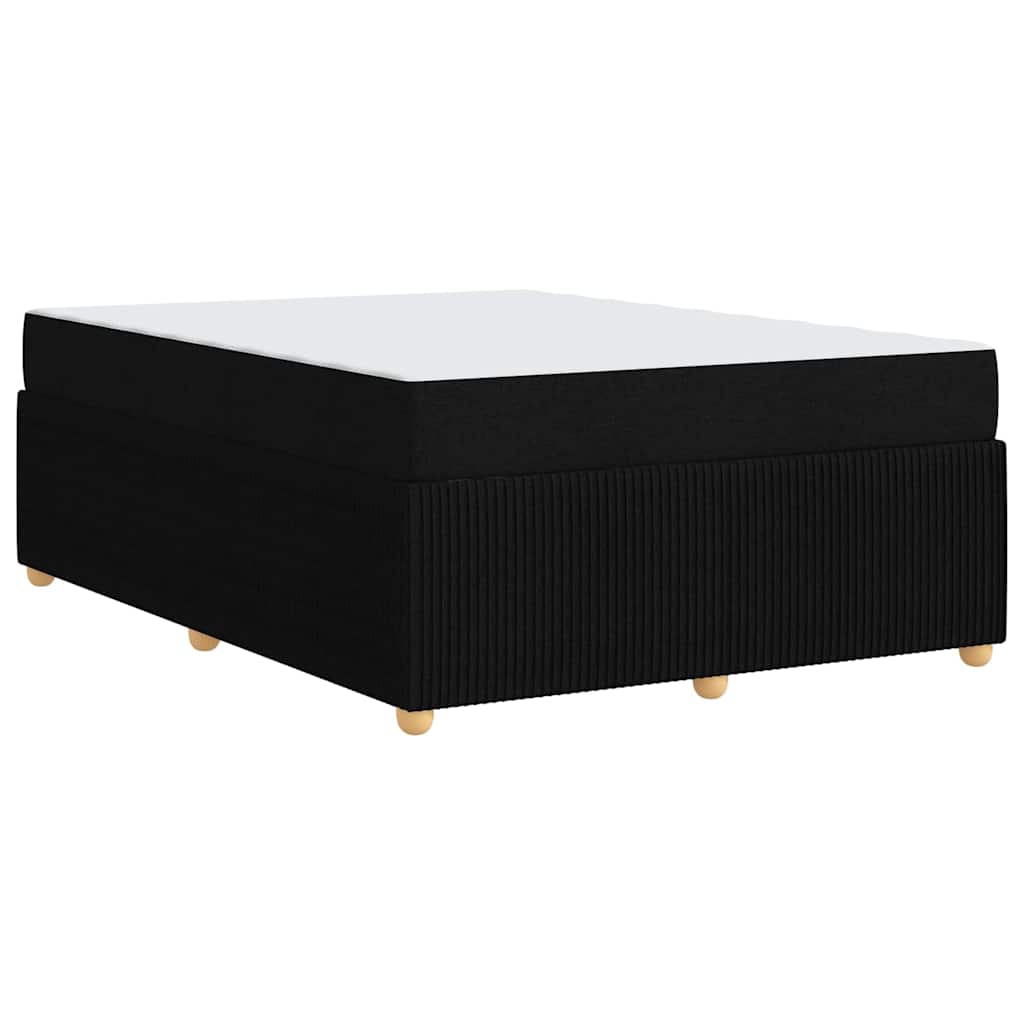 Bedframe met matras Zwart 160 x 200 cm Stof is nu te koop bij PeponiXL, paradijselijk wonen!