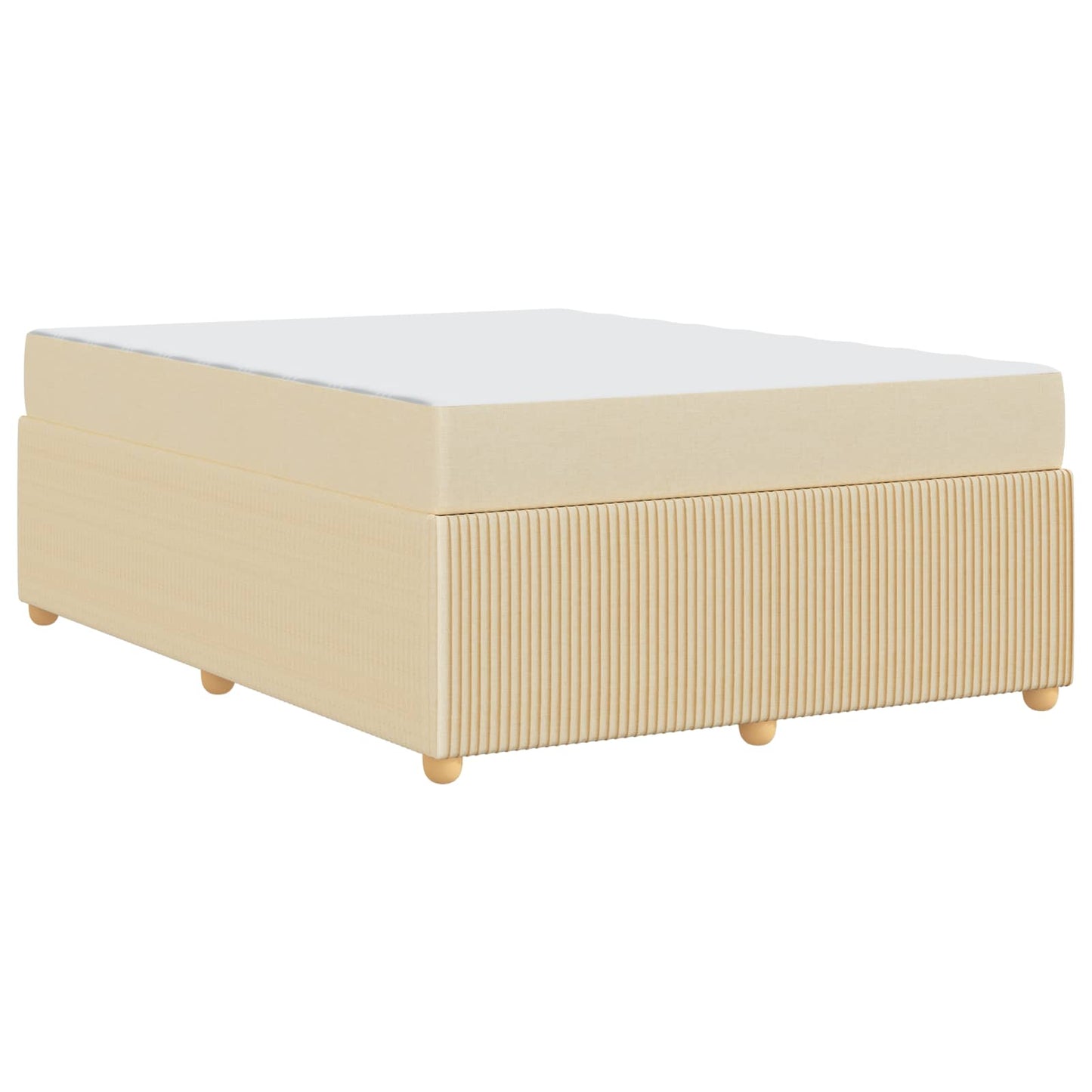 Bedframe met matras Crème 160 x 200 cm Stof is nu te koop bij PeponiXL, paradijselijk wonen!