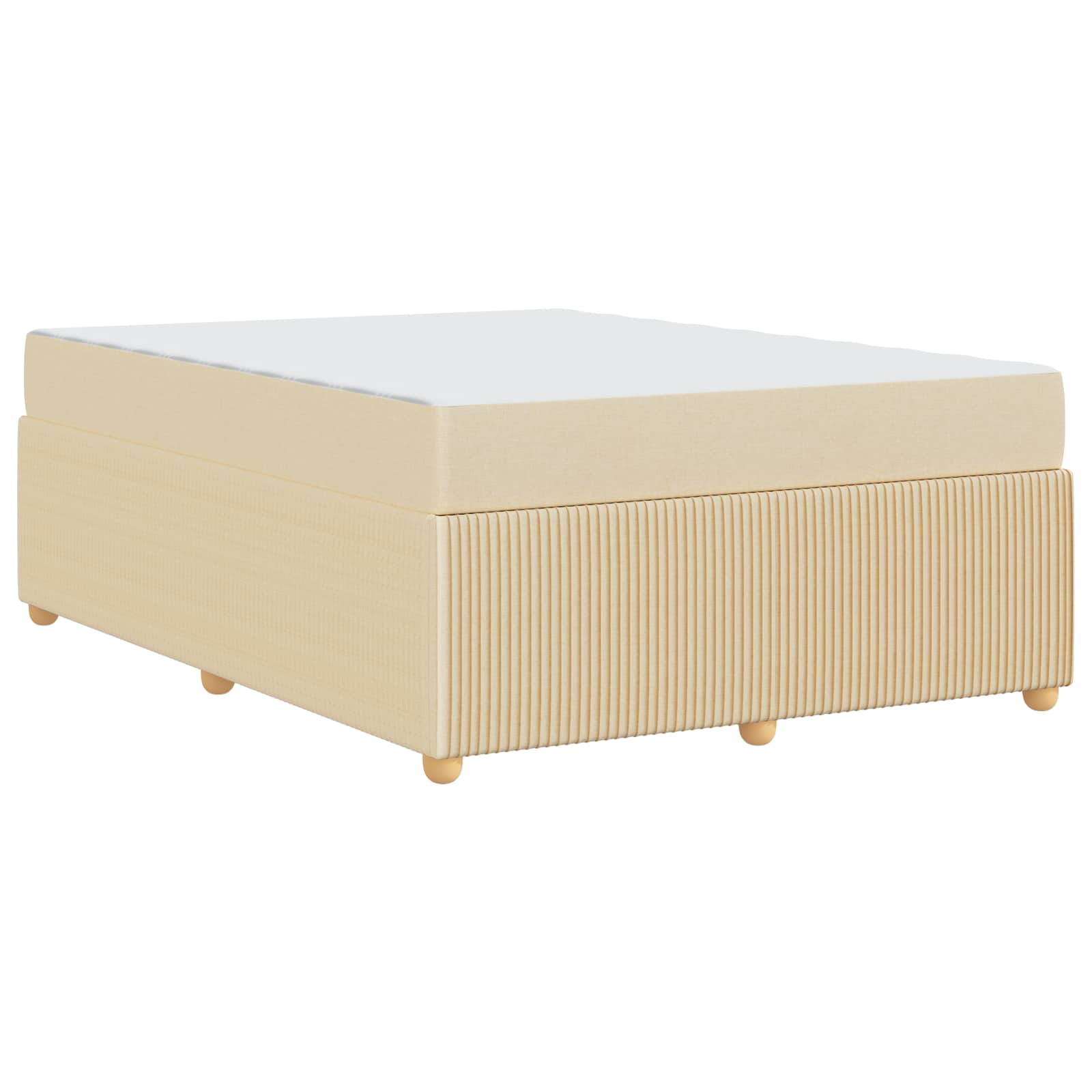 Bedframe met matras Crème 160 x 200 cm Stof is nu te koop bij PeponiXL, paradijselijk wonen!