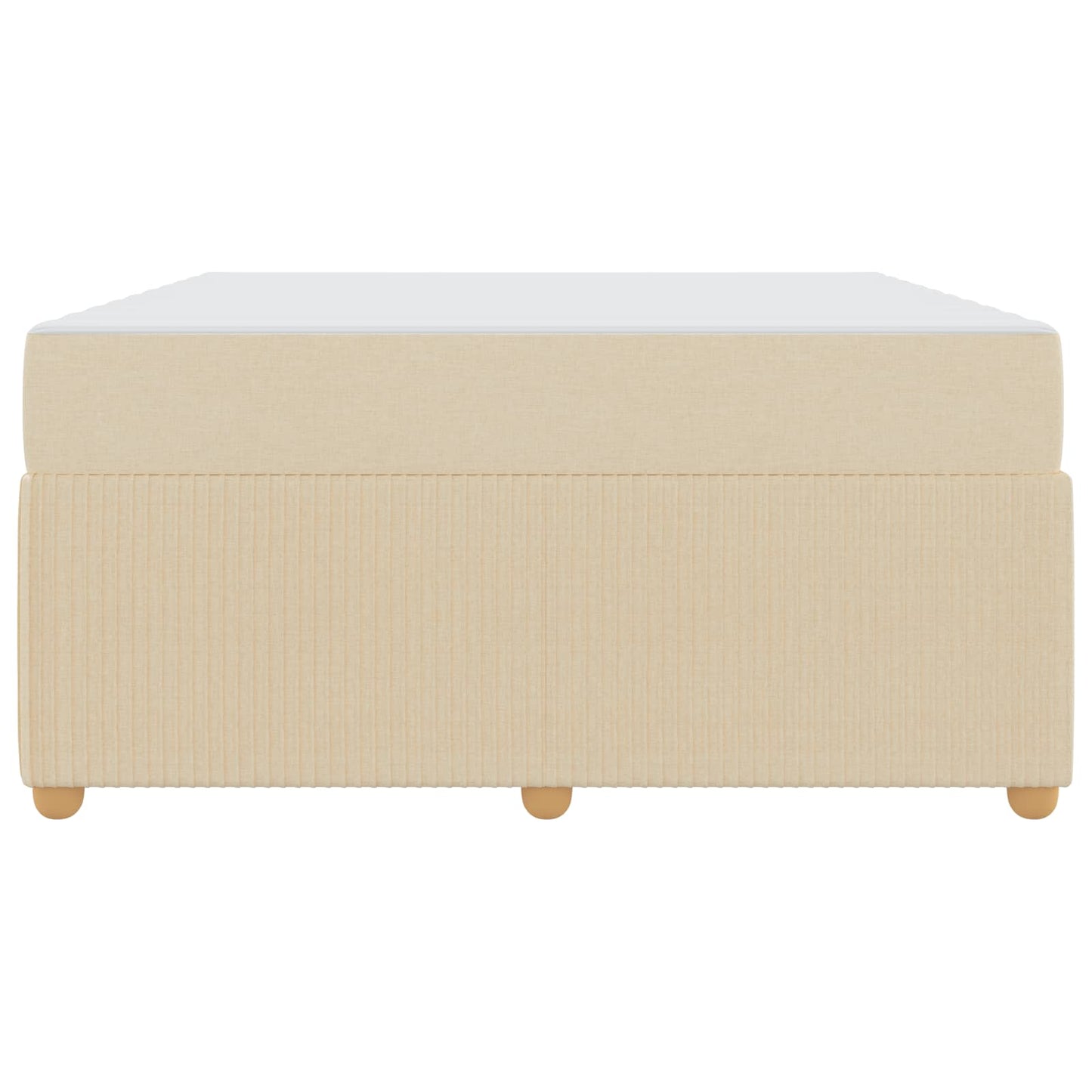 Bedframe met matras Crème 160 x 200 cm Stof is nu te koop bij PeponiXL, paradijselijk wonen!