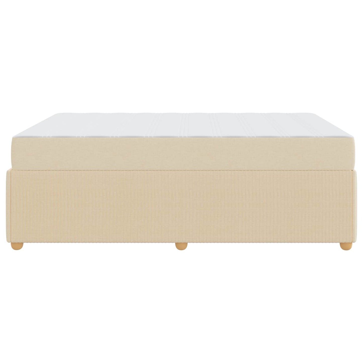 Bedframe met matras Crème 160 x 200 cm Stof is nu te koop bij PeponiXL, paradijselijk wonen!