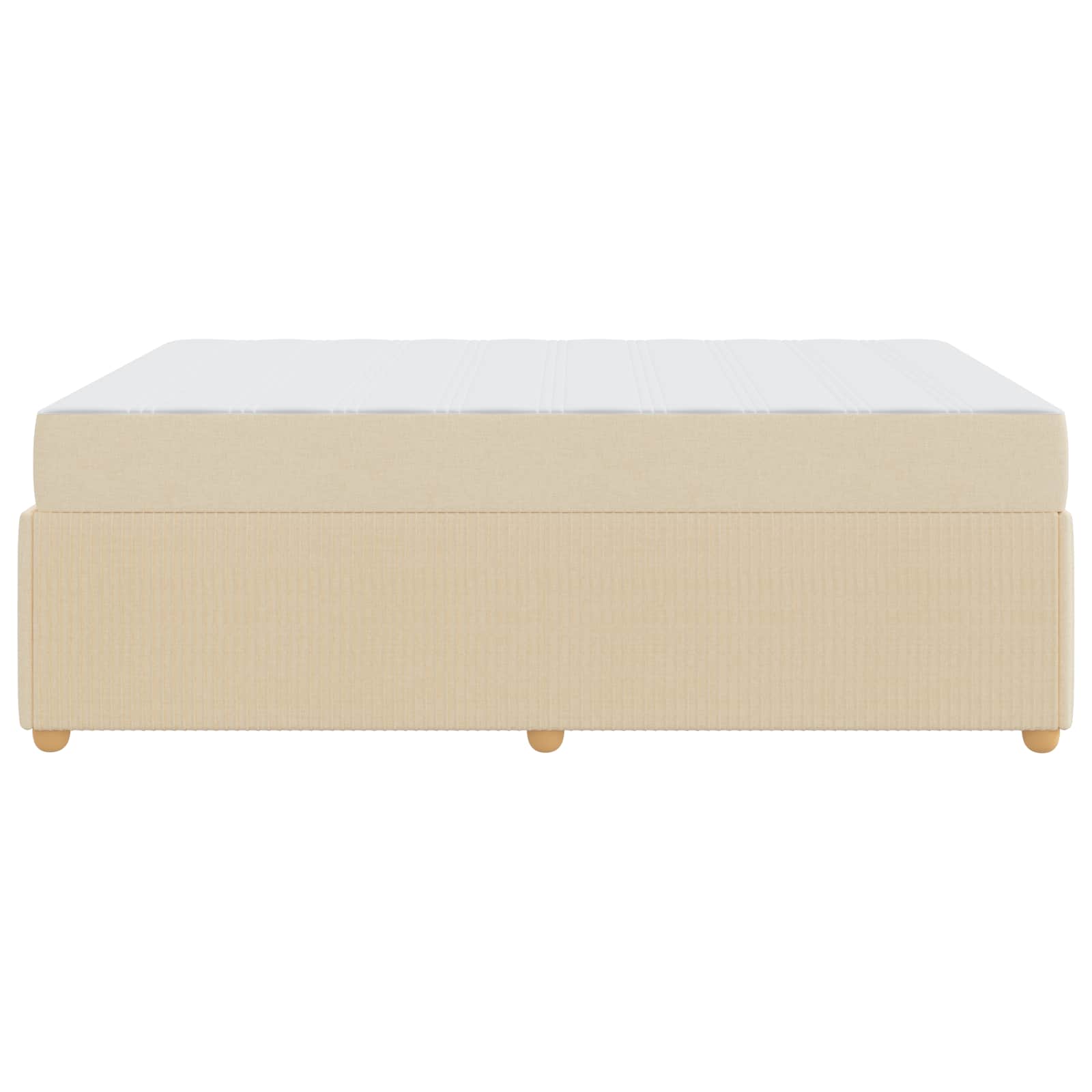 Bedframe met matras Crème 160 x 200 cm Stof is nu te koop bij PeponiXL, paradijselijk wonen!