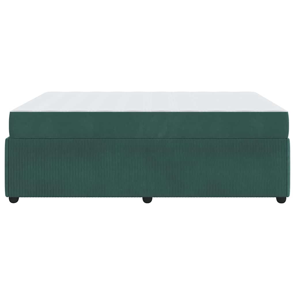 Bedframe met matras Donkergroen 160 x 200 cm Stof is nu te koop bij PeponiXL, paradijselijk wonen!