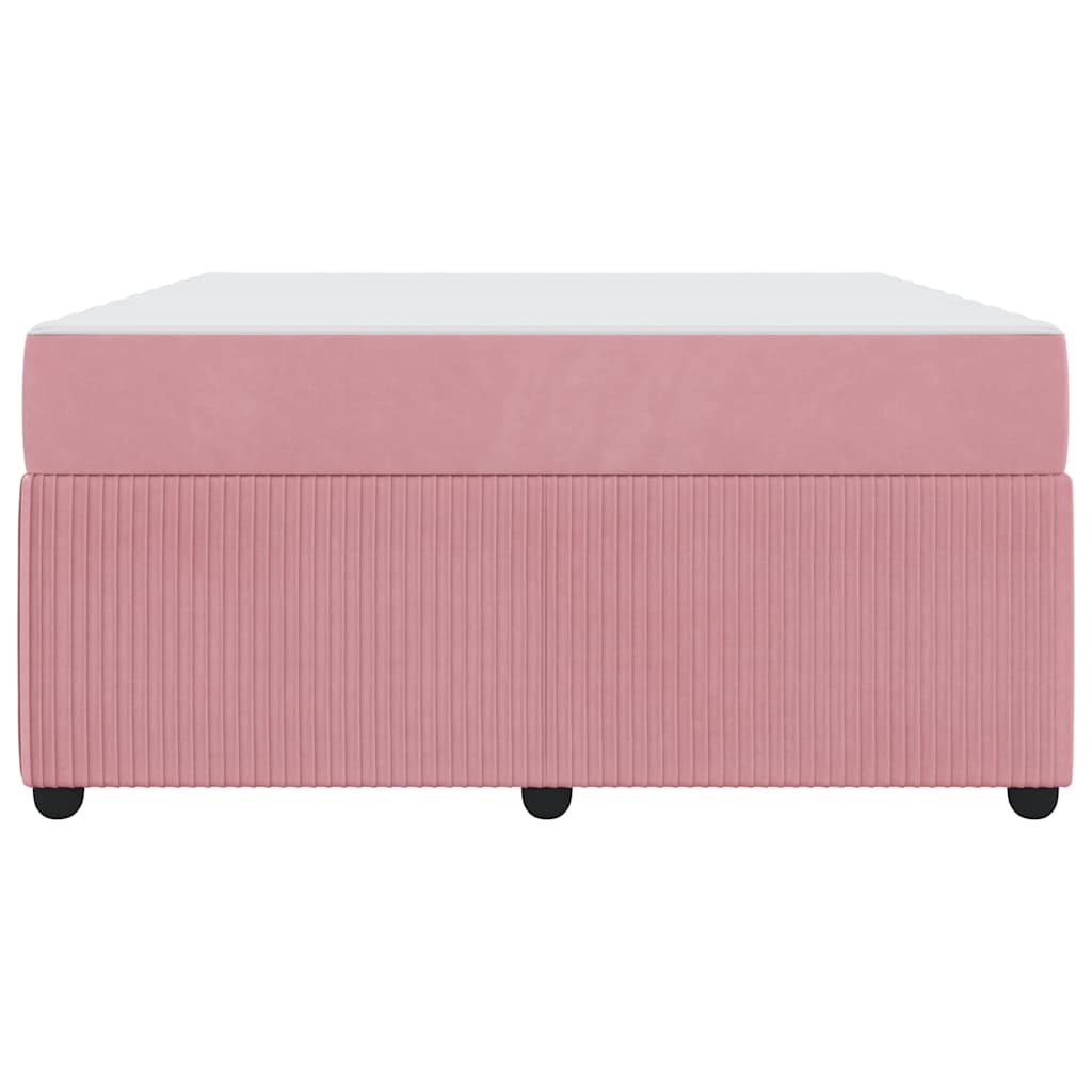 Bedframe met matras Roze 160 x 200 cm Stof is nu te koop bij PeponiXL, paradijselijk wonen!