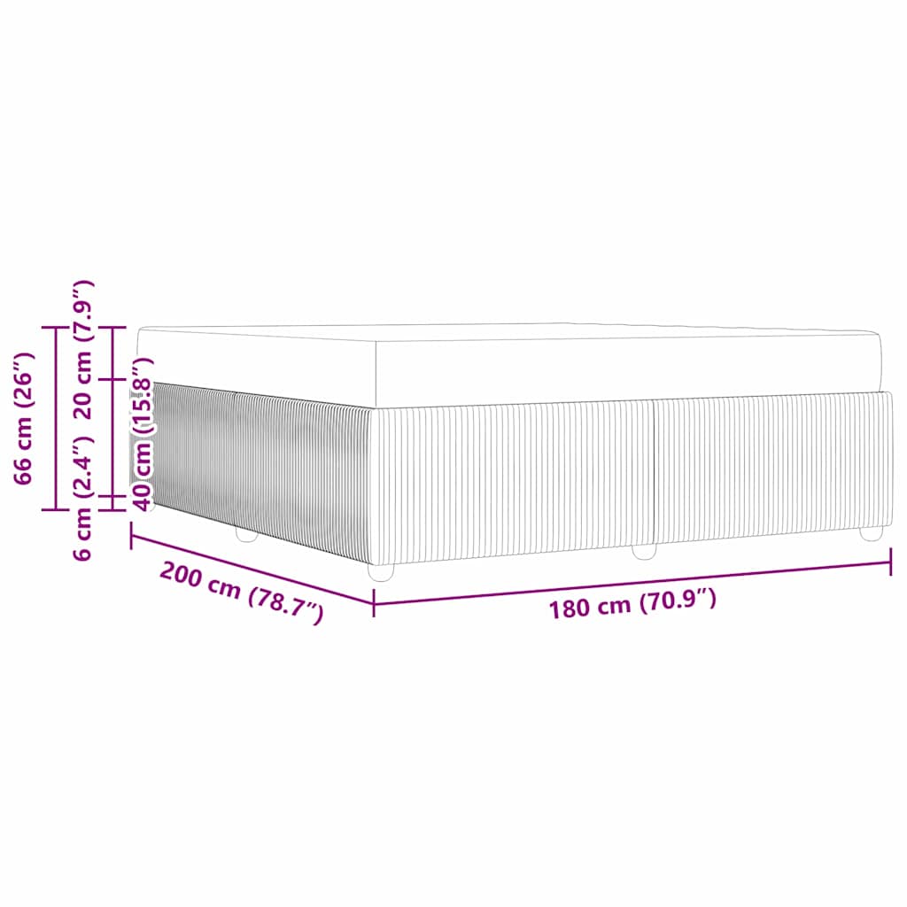 Bedframe met matras Lichtgrijs 180 x 200 cm Stof is nu te koop bij PeponiXL, paradijselijk wonen!