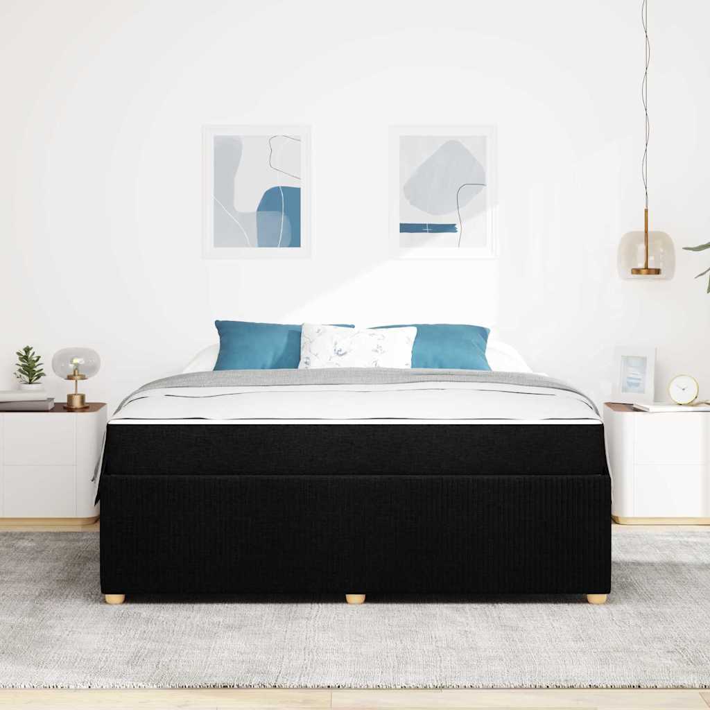 Bedframe met matras Zwart 180 x 200 cm Stof is nu te koop bij PeponiXL, paradijselijk wonen!