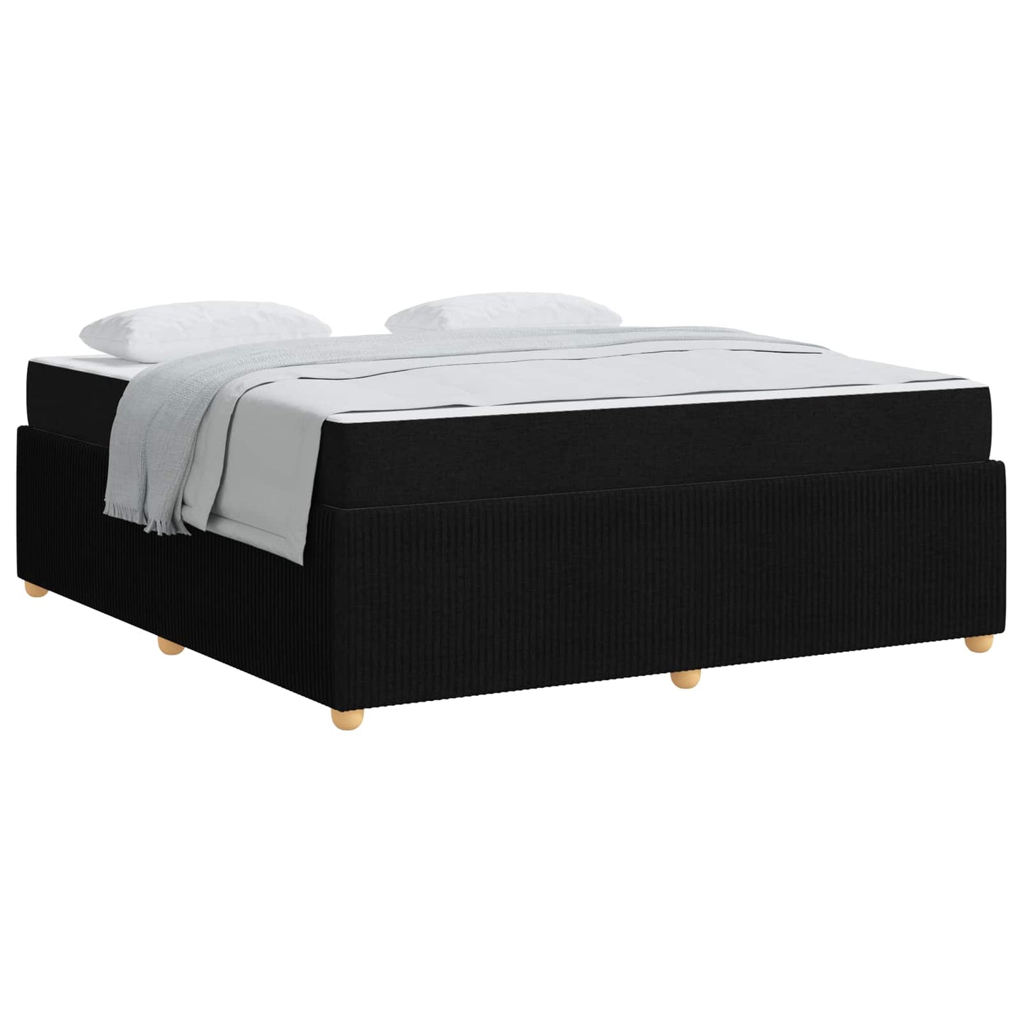 Bedframe met matras Zwart 180 x 200 cm Stof is nu te koop bij PeponiXL, paradijselijk wonen!