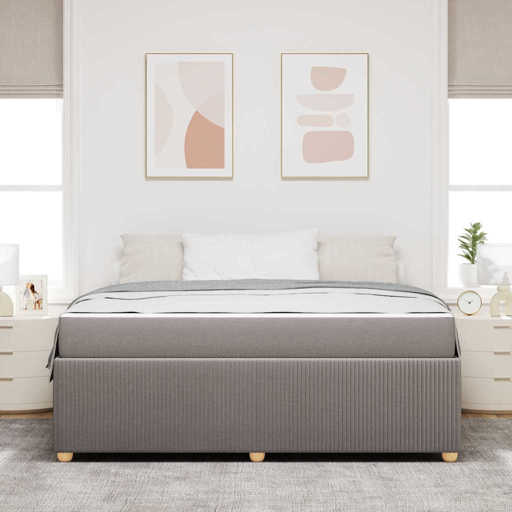 Bedframe met matras Taupe 180 x 200 cm Stof is nu te koop bij PeponiXL, paradijselijk wonen!