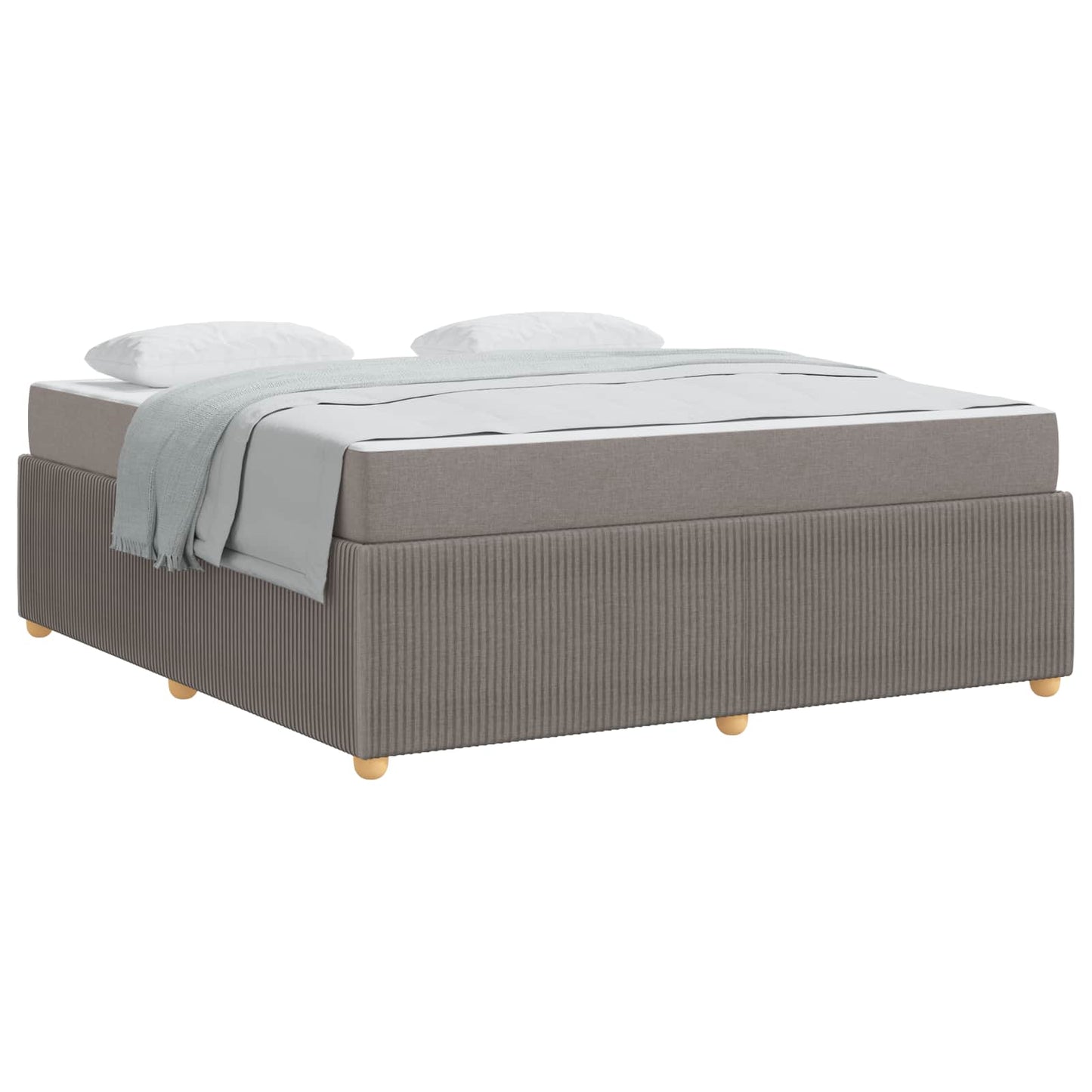 Bedframe met matras Taupe 180 x 200 cm Stof is nu te koop bij PeponiXL, paradijselijk wonen!