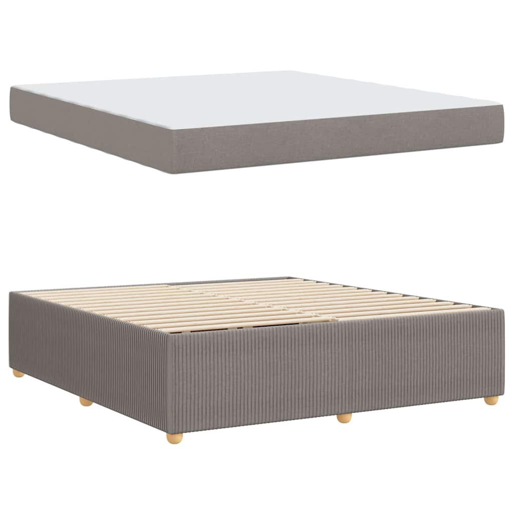 Bedframe met matras Taupe 180 x 200 cm Stof is nu te koop bij PeponiXL, paradijselijk wonen!