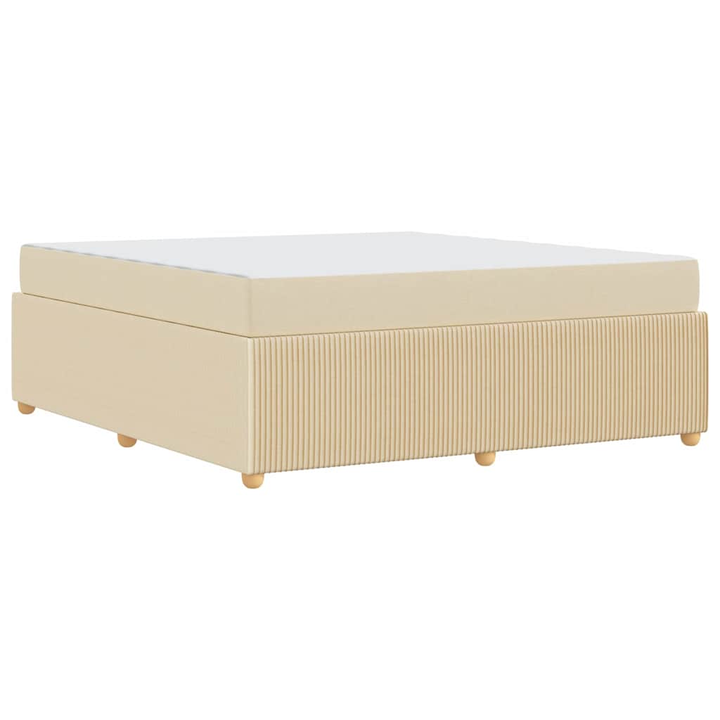 Bedframe met matras Crème 180 x 200 cm Stof is nu te koop bij PeponiXL, paradijselijk wonen!