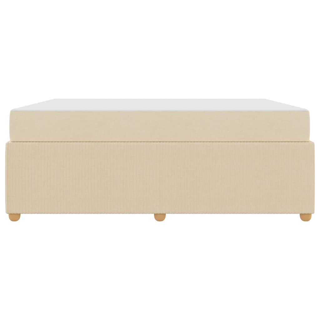 Bedframe met matras Crème 180 x 200 cm Stof is nu te koop bij PeponiXL, paradijselijk wonen!