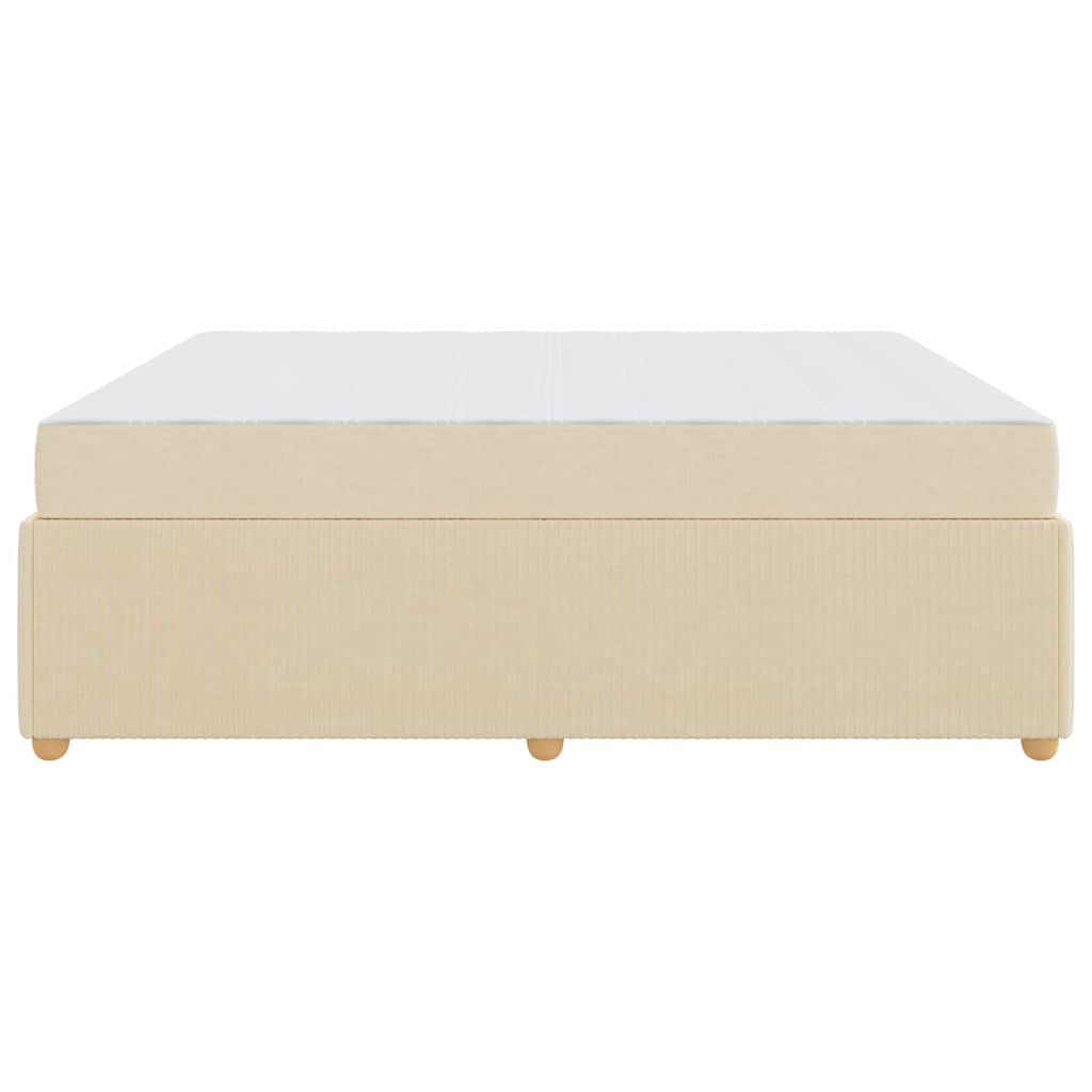 Bedframe met matras Crème 180 x 200 cm Stof is nu te koop bij PeponiXL, paradijselijk wonen!