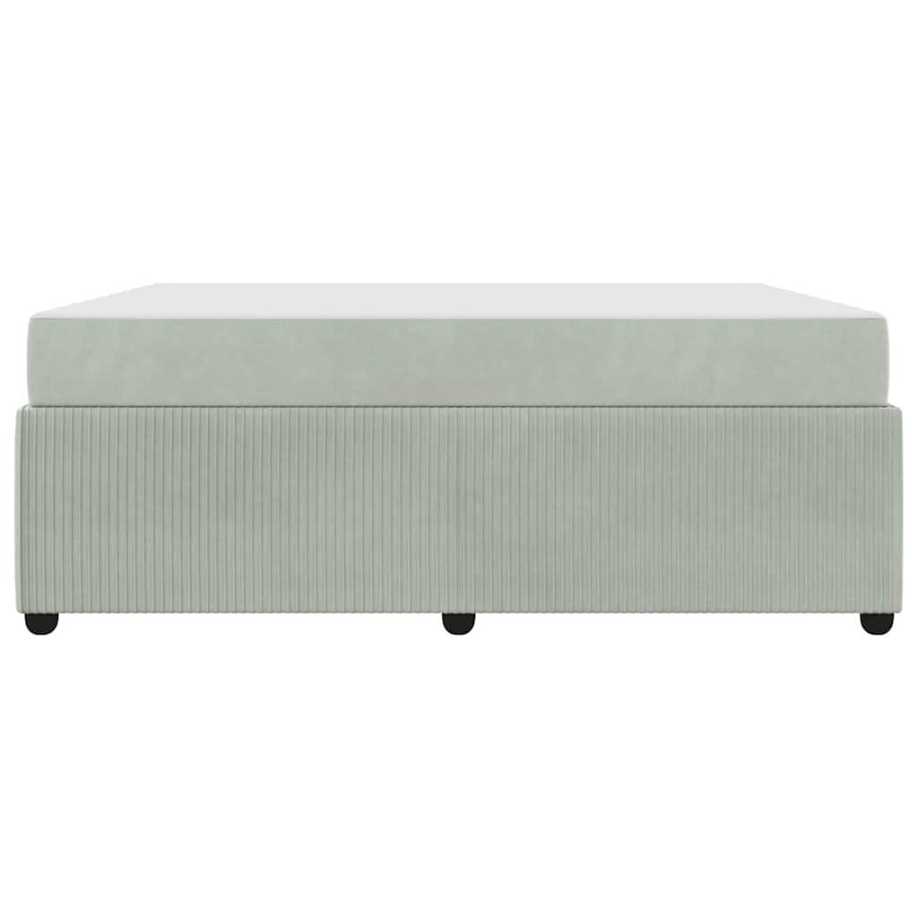 Bedframe met matras Lichtgrijs 180 x 200 cm Stof is nu te koop bij PeponiXL, paradijselijk wonen!