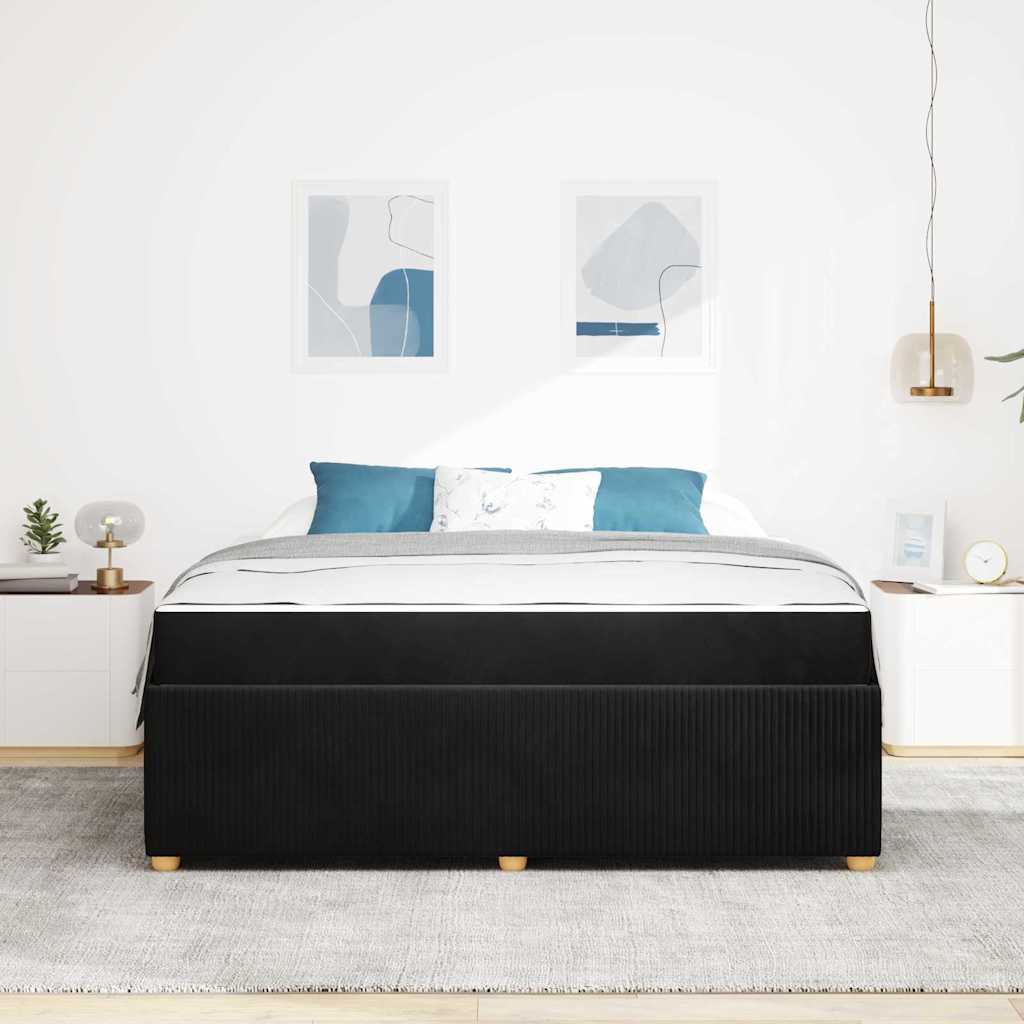 Bedframe met matras Zwart 180 x 200 cm Stof is nu te koop bij PeponiXL, paradijselijk wonen!