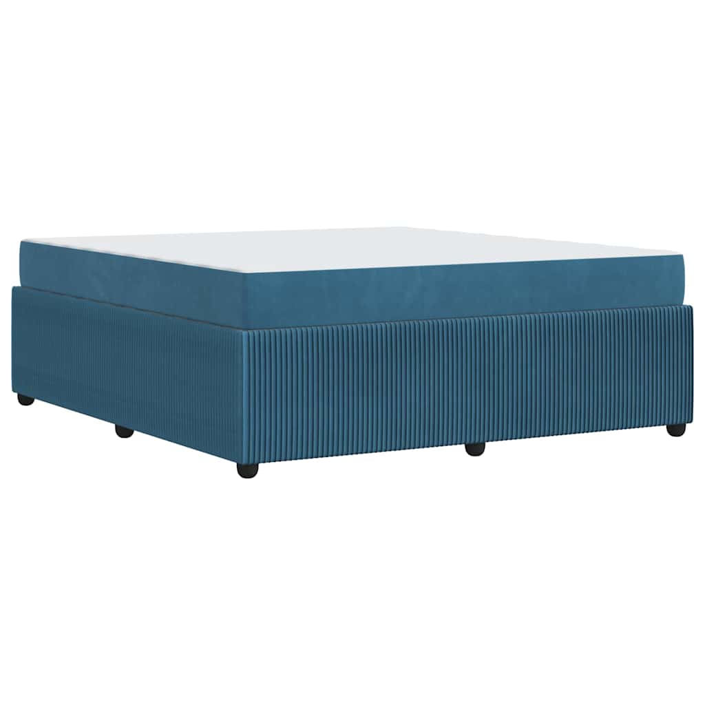 Bedframe met matras Blauw 180 x 200 cm Stof is nu te koop bij PeponiXL, paradijselijk wonen!