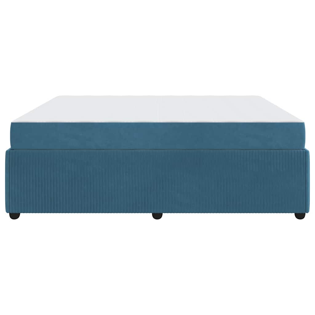 Bedframe met matras Blauw 180 x 200 cm Stof is nu te koop bij PeponiXL, paradijselijk wonen!