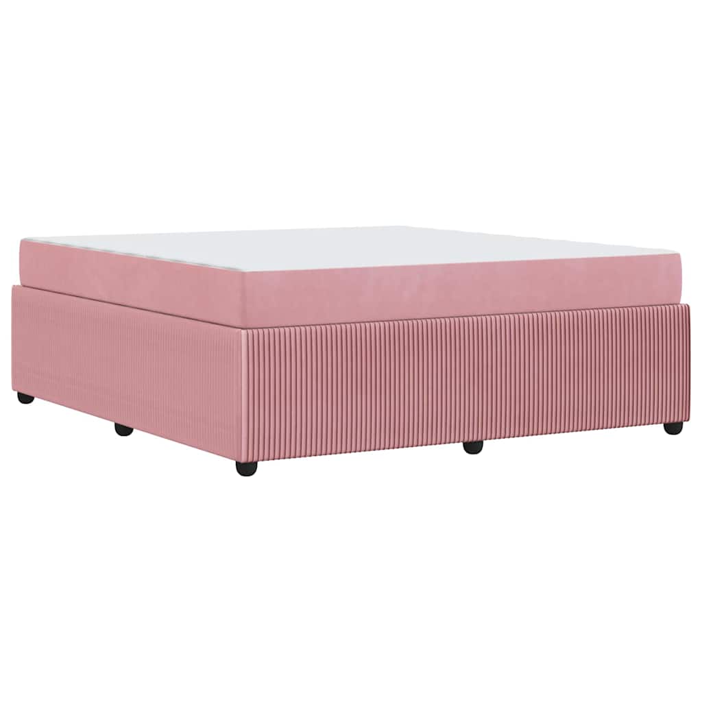 Bedframe met matras Roze 180 x 200 cm Stof is nu te koop bij PeponiXL, paradijselijk wonen!