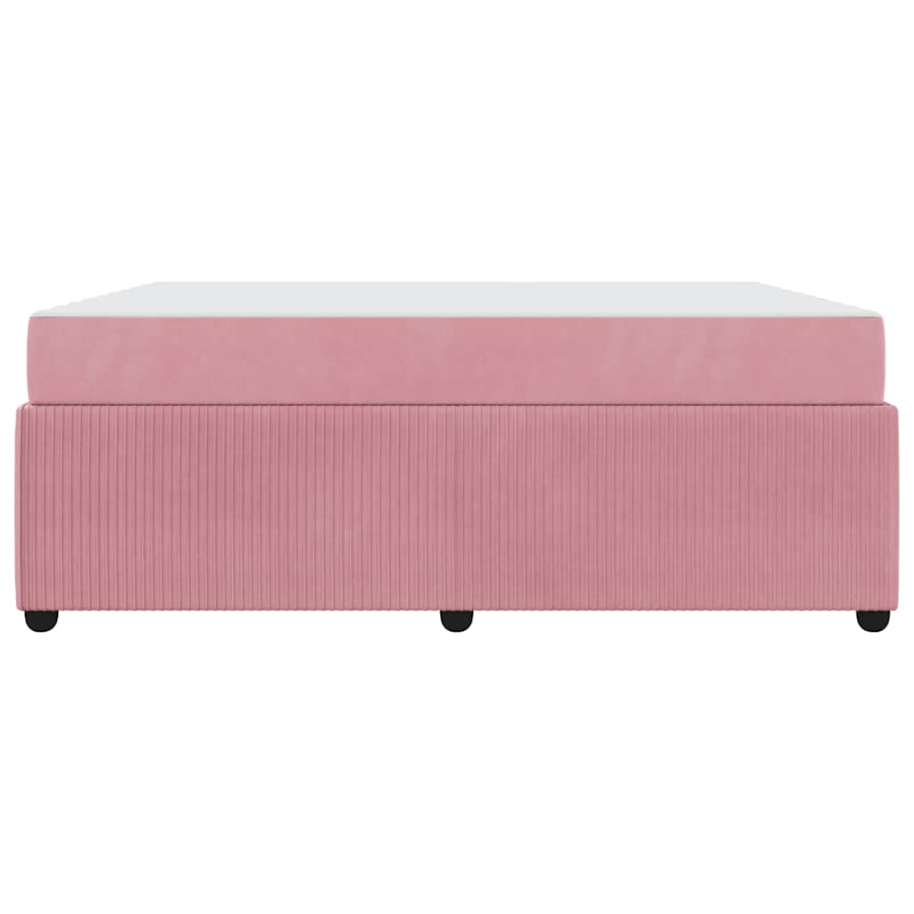 Bedframe met matras Roze 180 x 200 cm Stof is nu te koop bij PeponiXL, paradijselijk wonen!