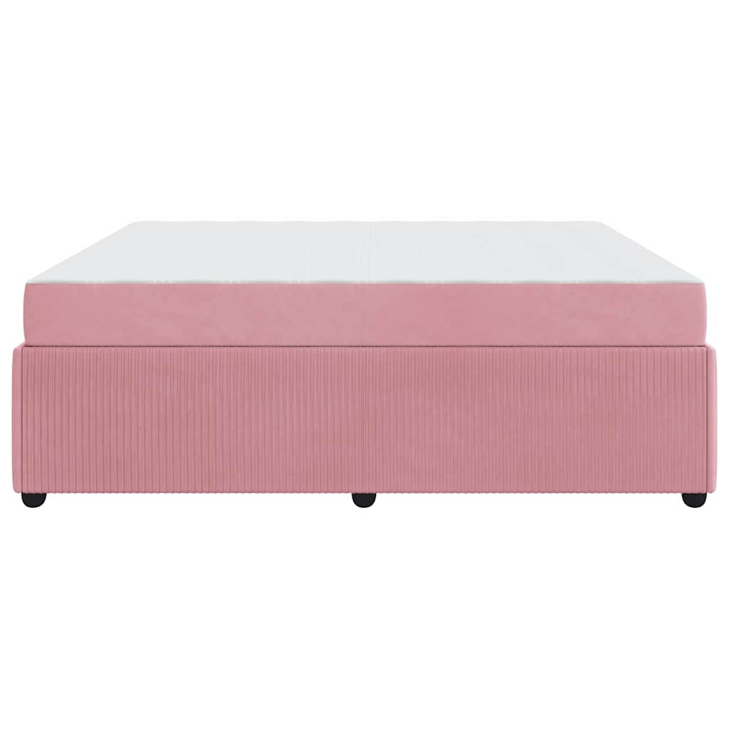 Bedframe met matras Roze 180 x 200 cm Stof is nu te koop bij PeponiXL, paradijselijk wonen!