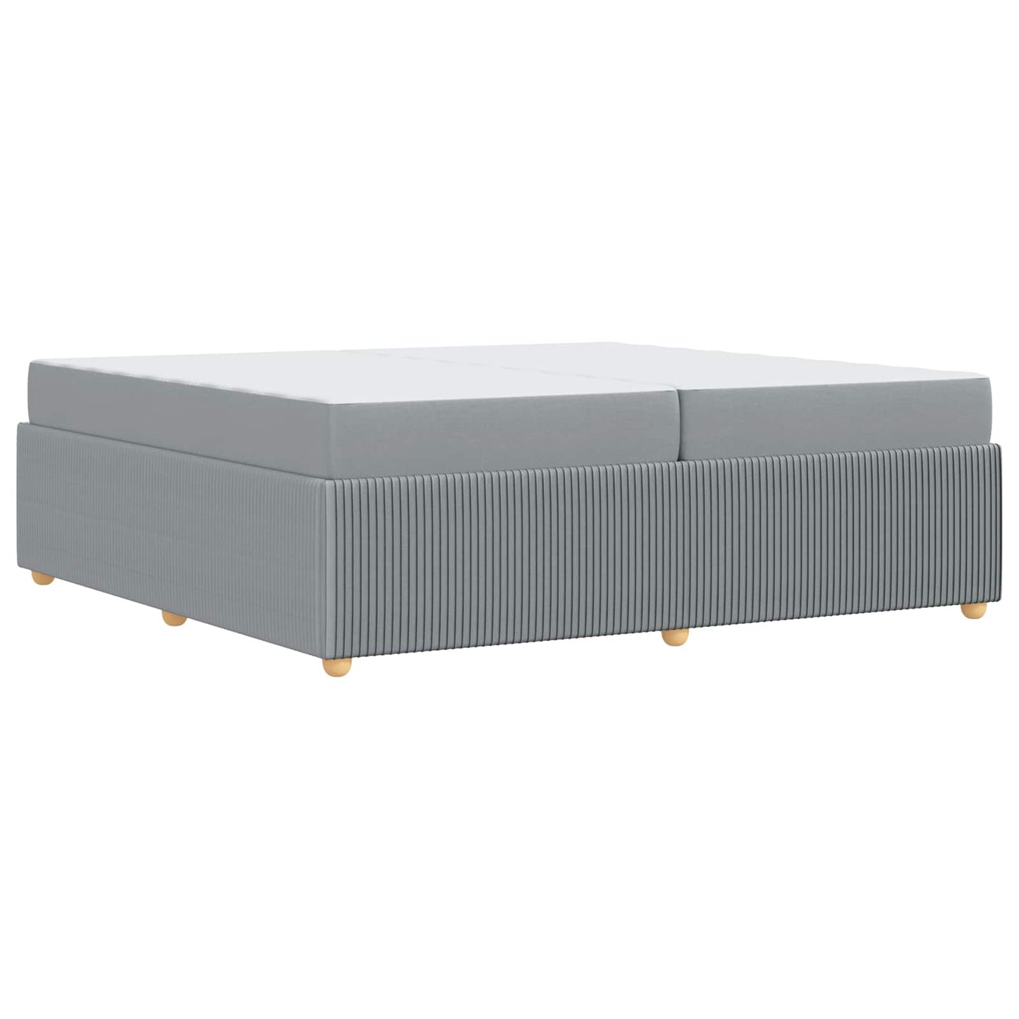 Bedframe met matras Lichtgrijs 200 x 200 cm Stof is nu te koop bij PeponiXL, paradijselijk wonen!
