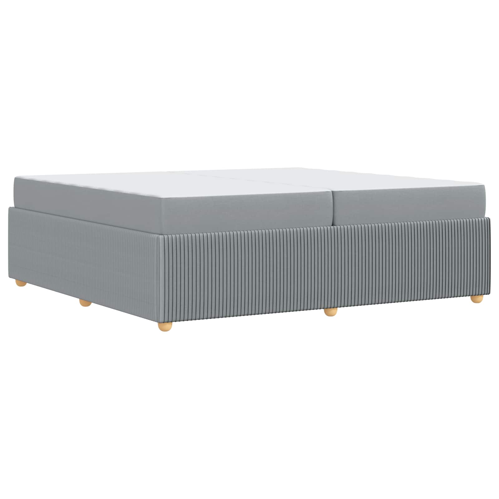 Bedframe met matras Lichtgrijs 200 x 200 cm Stof is nu te koop bij PeponiXL, paradijselijk wonen!