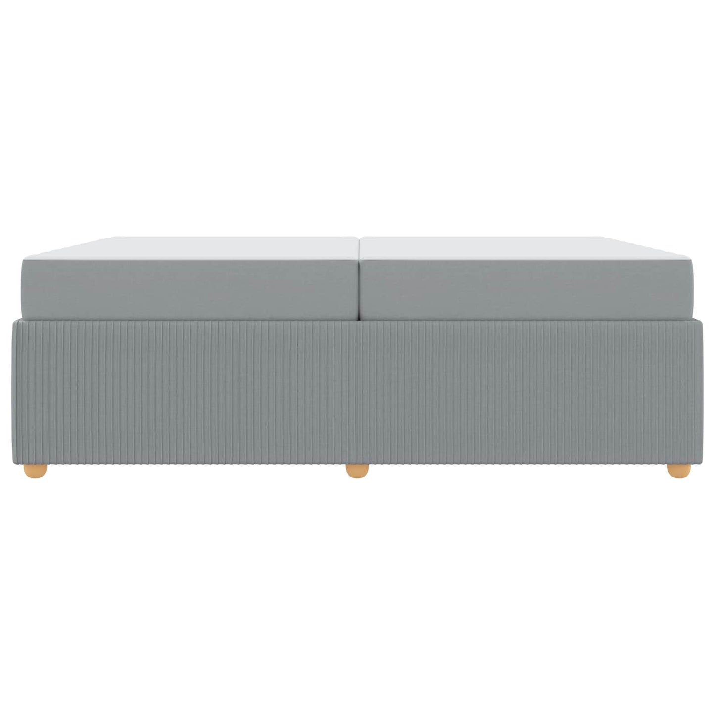 Bedframe met matras Lichtgrijs 200 x 200 cm Stof is nu te koop bij PeponiXL, paradijselijk wonen!
