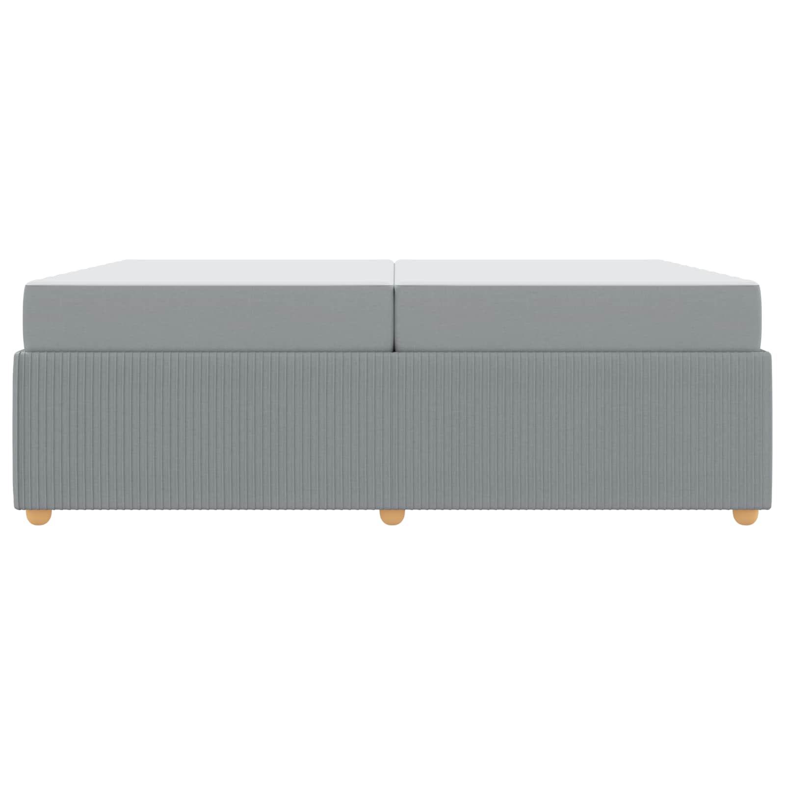 Bedframe met matras Lichtgrijs 200 x 200 cm Stof is nu te koop bij PeponiXL, paradijselijk wonen!