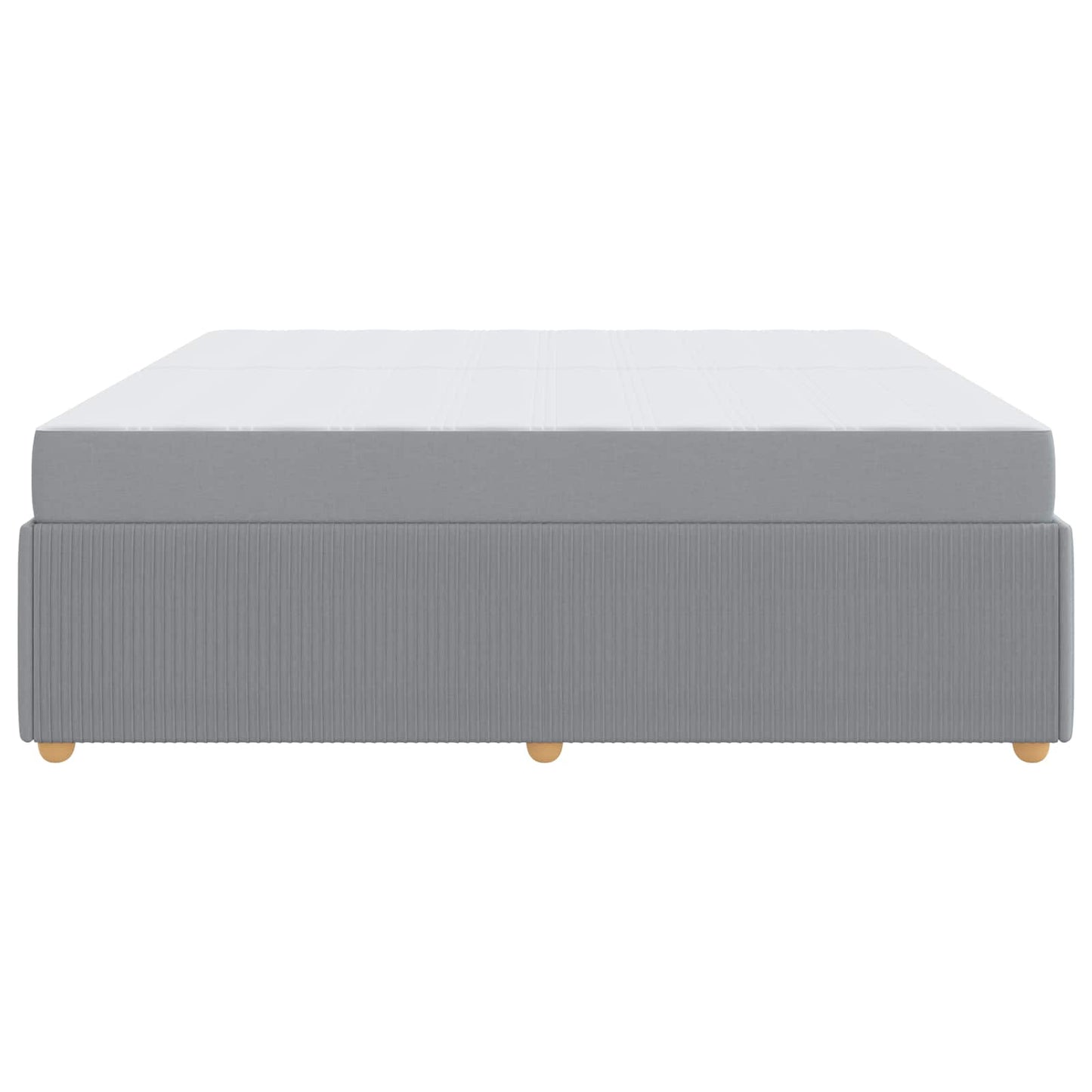 Bedframe met matras Lichtgrijs 200 x 200 cm Stof is nu te koop bij PeponiXL, paradijselijk wonen!