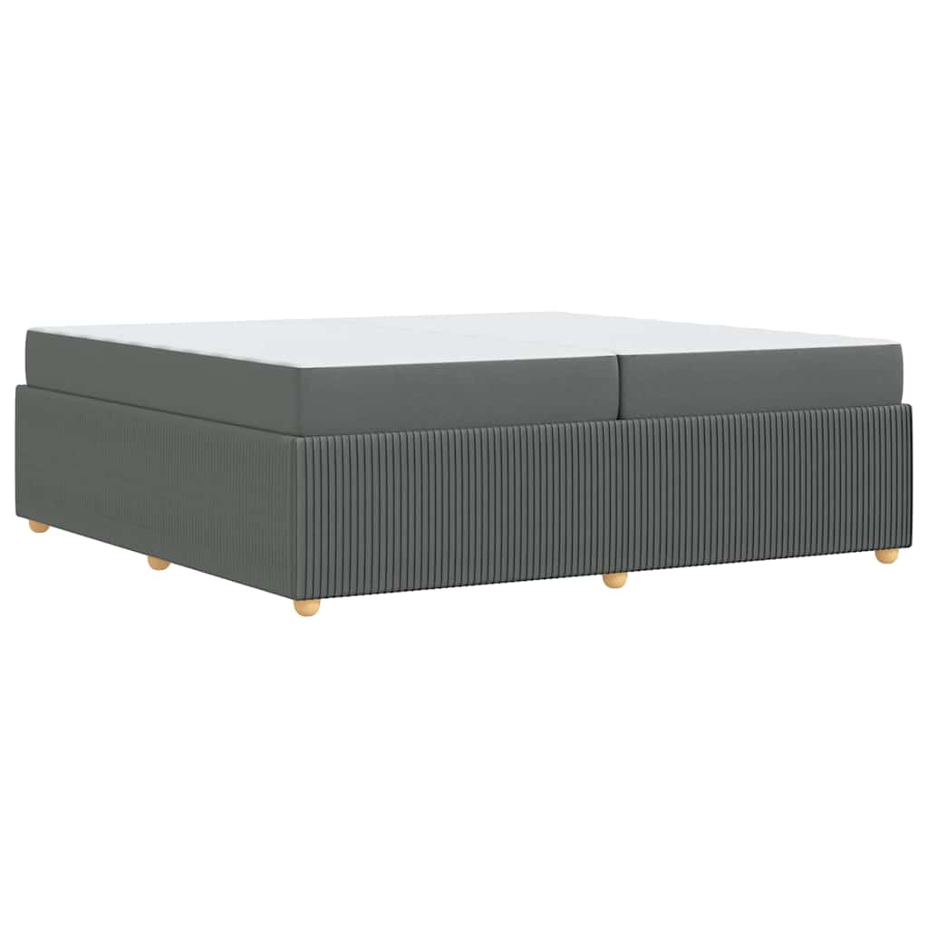Bedframe met matras Donkergrijs 200 x 200 cm Stof is nu te koop bij PeponiXL, paradijselijk wonen!