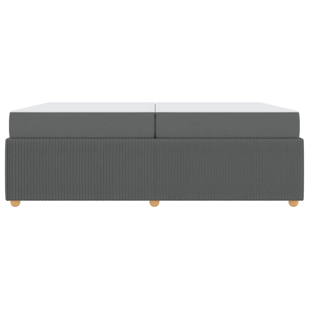 Bedframe met matras Donkergrijs 200 x 200 cm Stof is nu te koop bij PeponiXL, paradijselijk wonen!