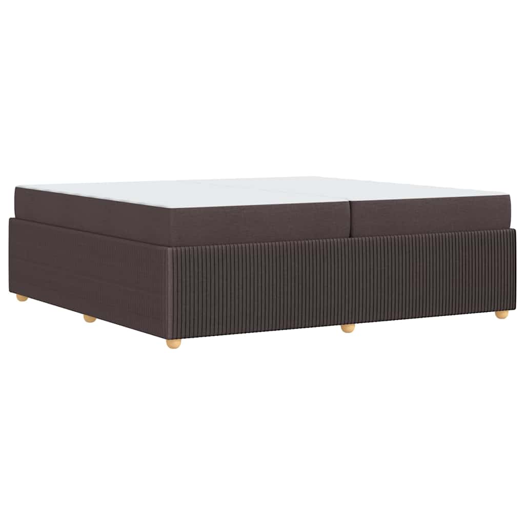 Bedframe met matras Donkerbruin 200 x 200 cm Stof is nu te koop bij PeponiXL, paradijselijk wonen!