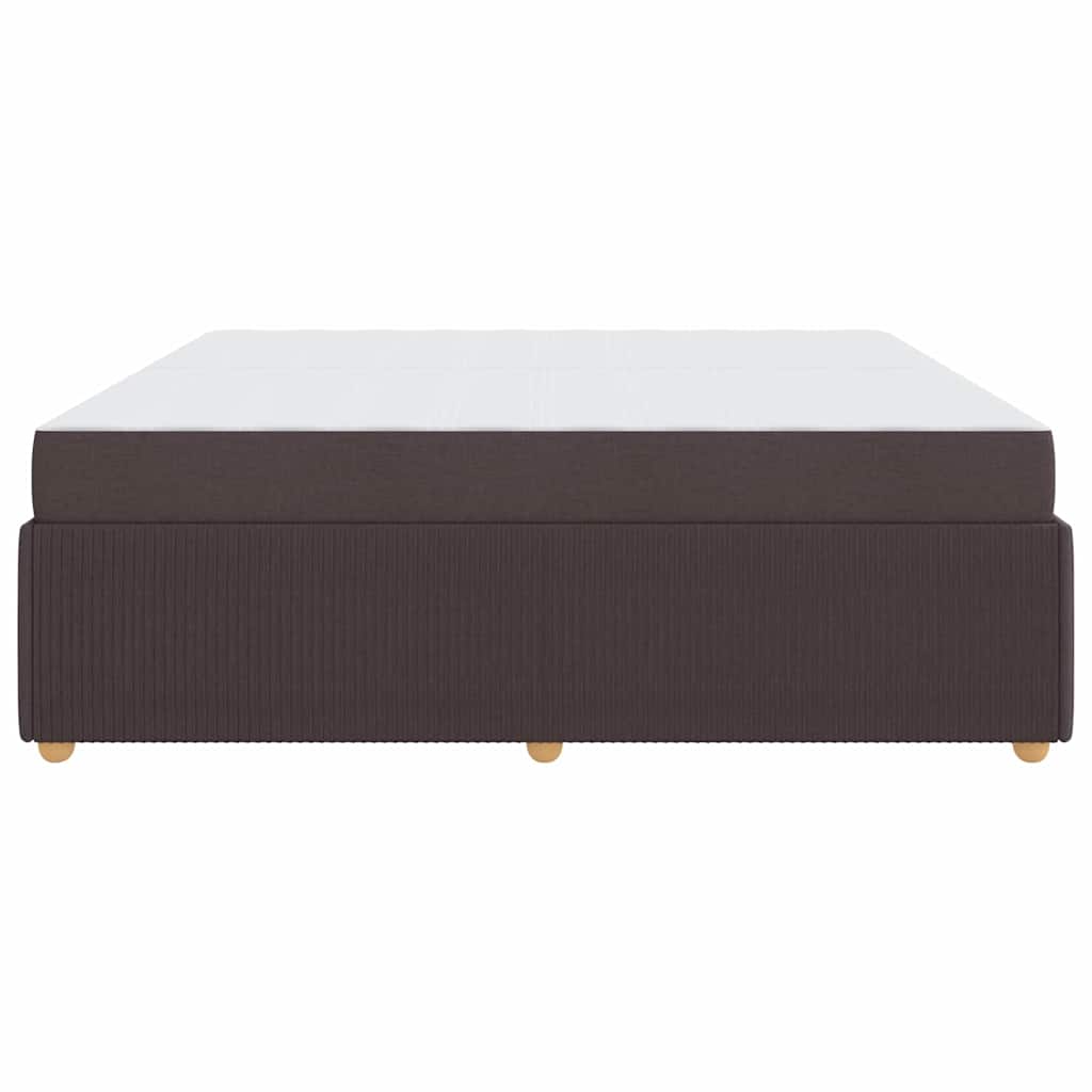 Bedframe met matras Donkerbruin 200 x 200 cm Stof is nu te koop bij PeponiXL, paradijselijk wonen!