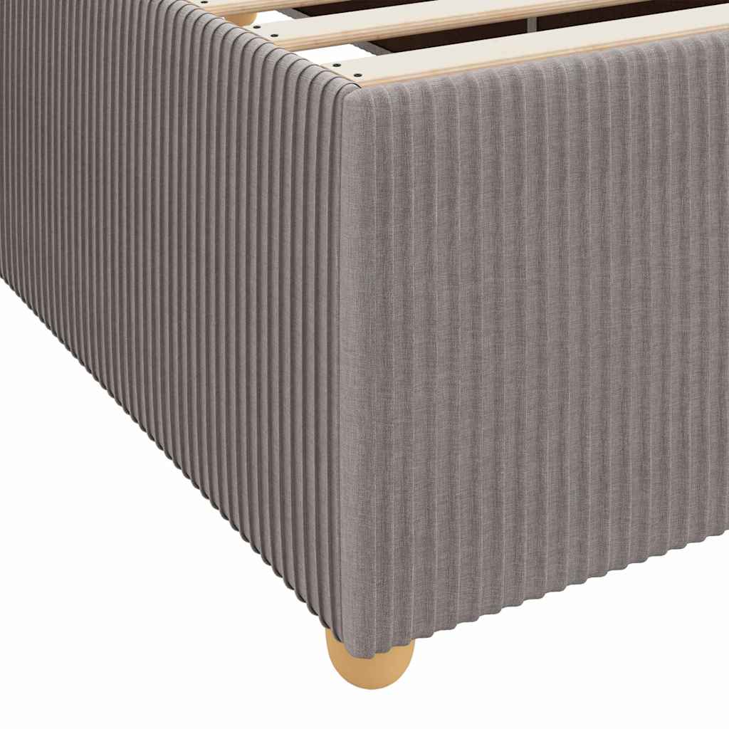 Bedframe met matras Taupe 200 x 200 cm Stof is nu te koop bij PeponiXL, paradijselijk wonen!