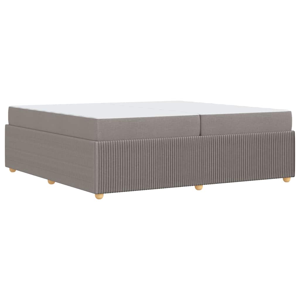 Bedframe met matras Taupe 200 x 200 cm Stof is nu te koop bij PeponiXL, paradijselijk wonen!