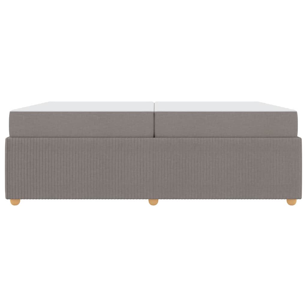 Bedframe met matras Taupe 200 x 200 cm Stof is nu te koop bij PeponiXL, paradijselijk wonen!