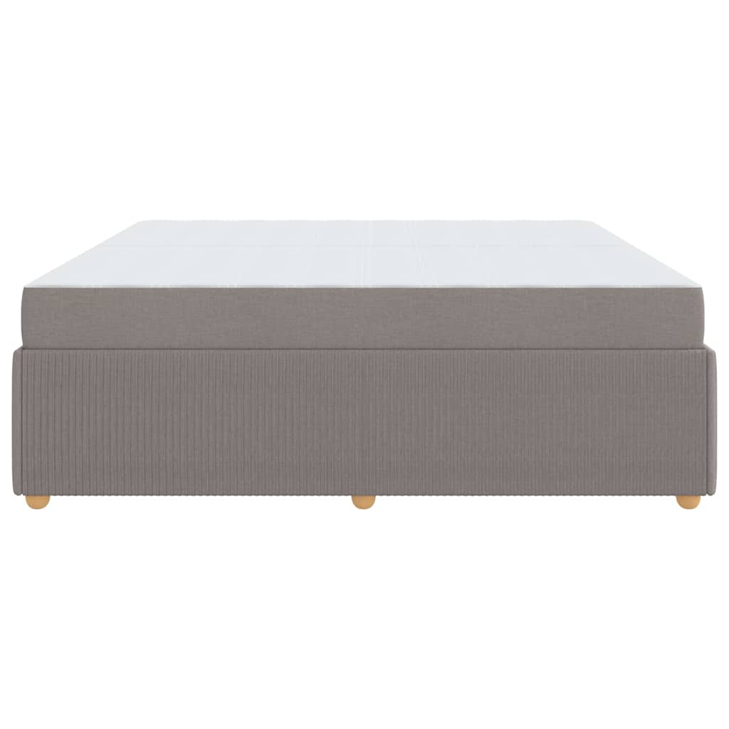 Bedframe met matras Taupe 200 x 200 cm Stof is nu te koop bij PeponiXL, paradijselijk wonen!