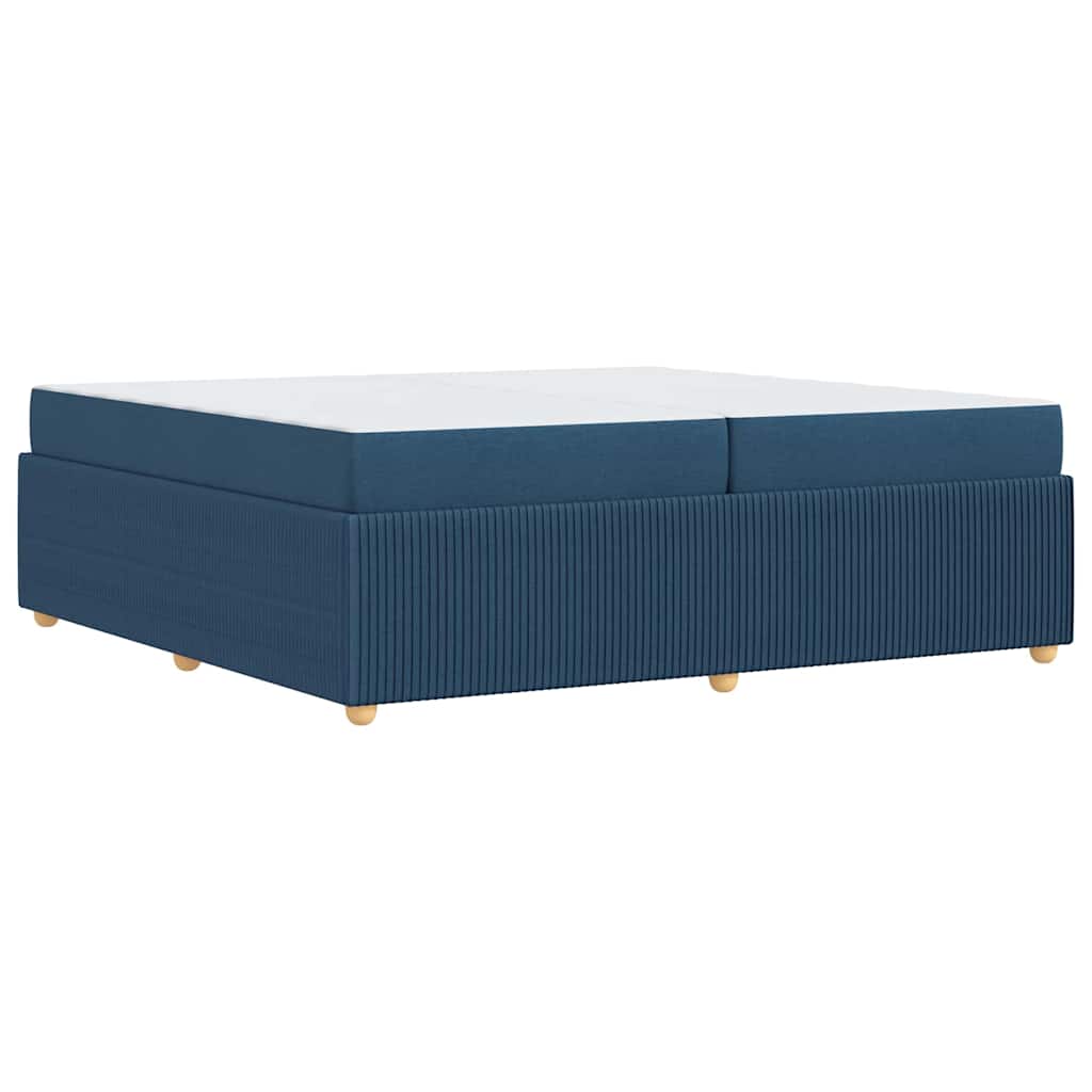 Bedframe met matras Blauw 200 x 200 cm Stof is nu te koop bij PeponiXL, paradijselijk wonen!