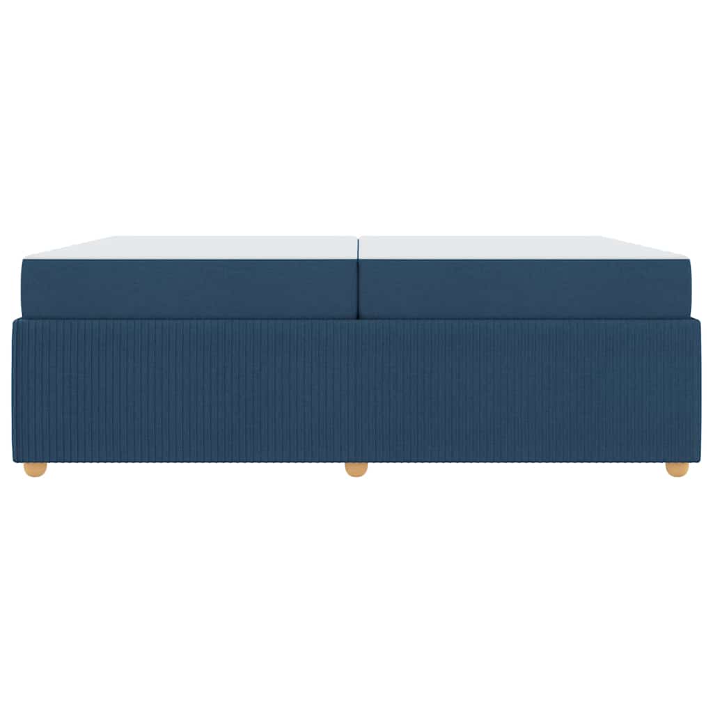 Bedframe met matras Blauw 200 x 200 cm Stof is nu te koop bij PeponiXL, paradijselijk wonen!