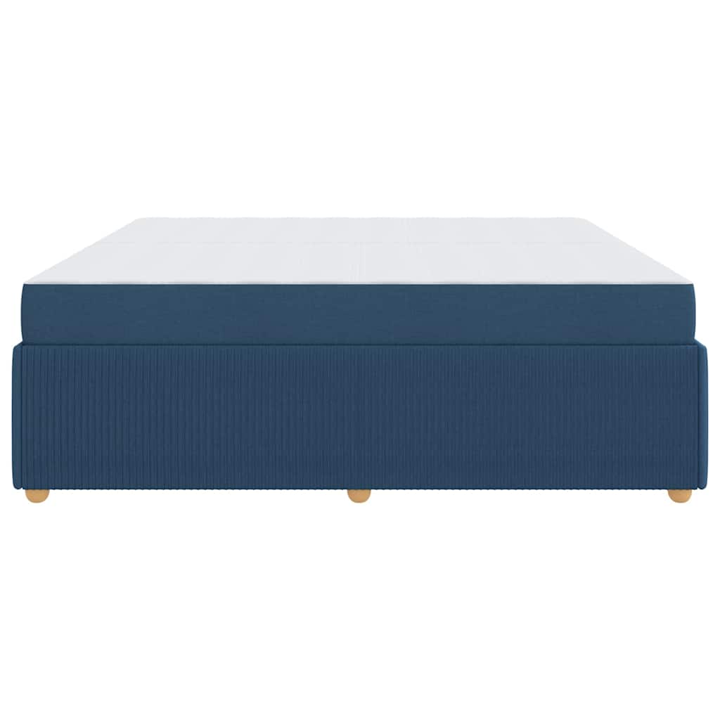 Bedframe met matras Blauw 200 x 200 cm Stof is nu te koop bij PeponiXL, paradijselijk wonen!