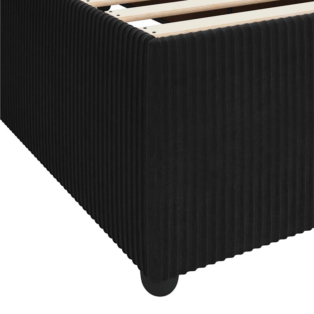 Bedframe met matras Zwart 200 x 200 cm Stof is nu te koop bij PeponiXL, paradijselijk wonen!