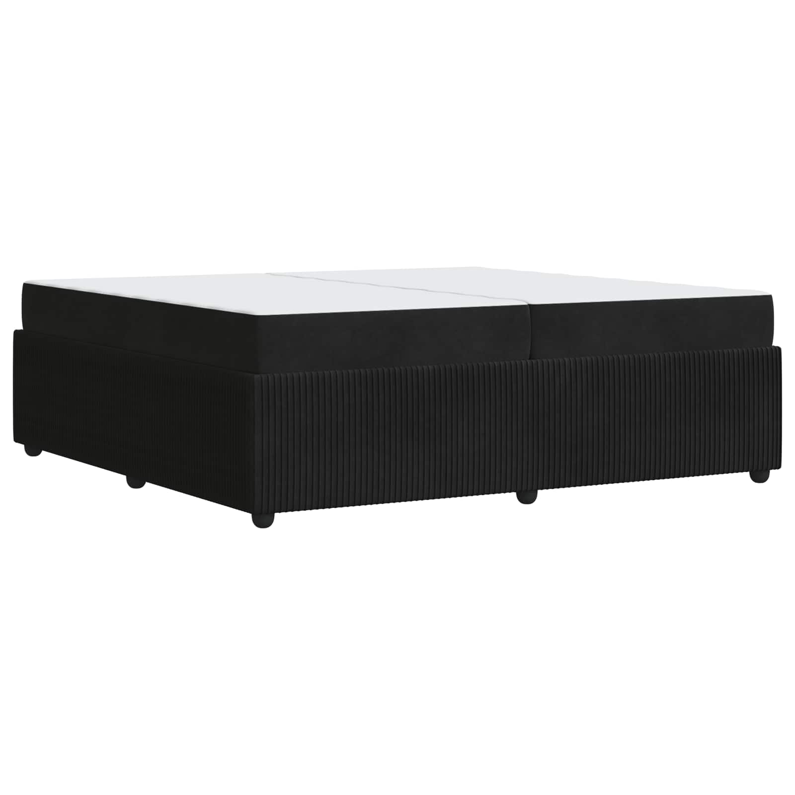 Bedframe met matras Zwart 200 x 200 cm Stof is nu te koop bij PeponiXL, paradijselijk wonen!