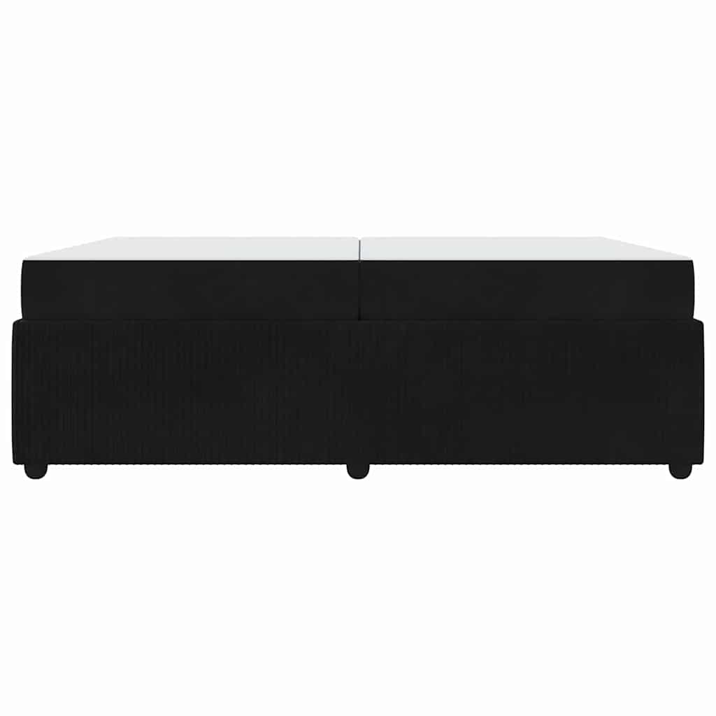 Bedframe met matras Zwart 200 x 200 cm Stof is nu te koop bij PeponiXL, paradijselijk wonen!