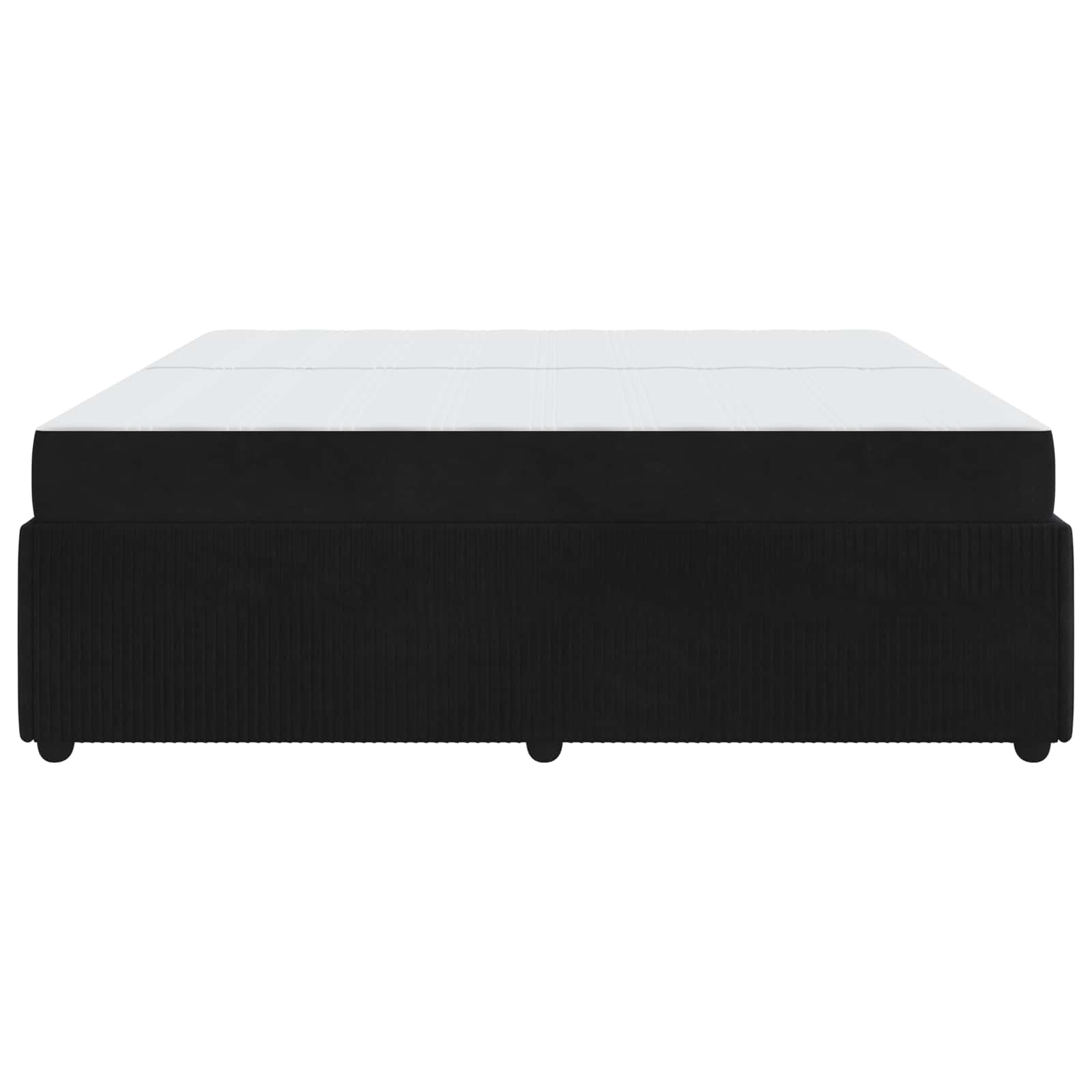 Bedframe met matras Zwart 200 x 200 cm Stof is nu te koop bij PeponiXL, paradijselijk wonen!
