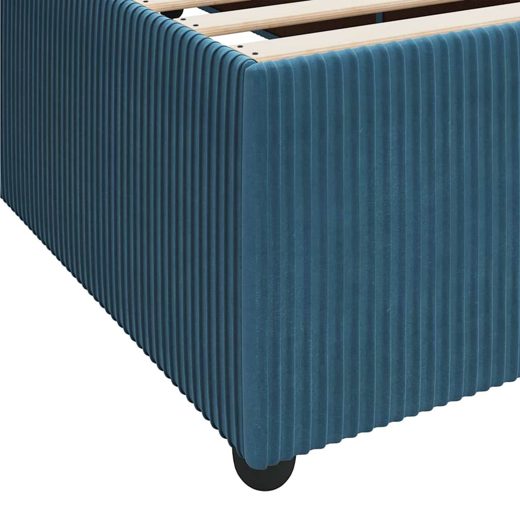 Bedframe met matras Blauw 200 x 200 cm Stof is nu te koop bij PeponiXL, paradijselijk wonen!
