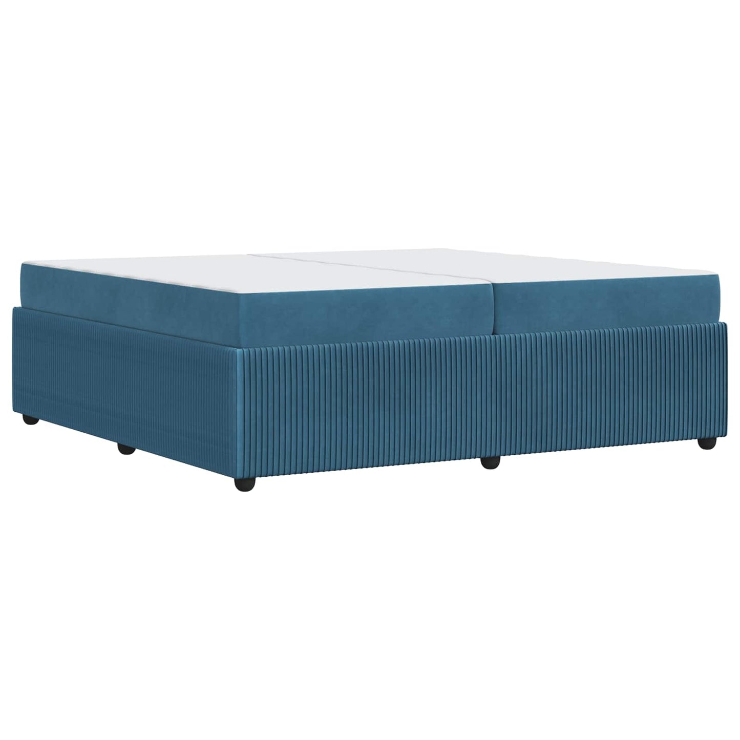 Bedframe met matras Blauw 200 x 200 cm Stof is nu te koop bij PeponiXL, paradijselijk wonen!